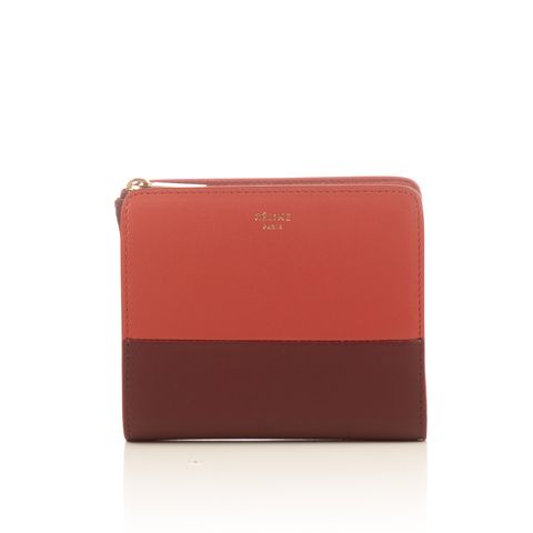 Celine coral colourblock wallet-1